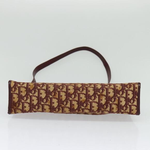 DIOR Trotter Canvas Shoulder Bag Red Gold - Picture 9 of 12
